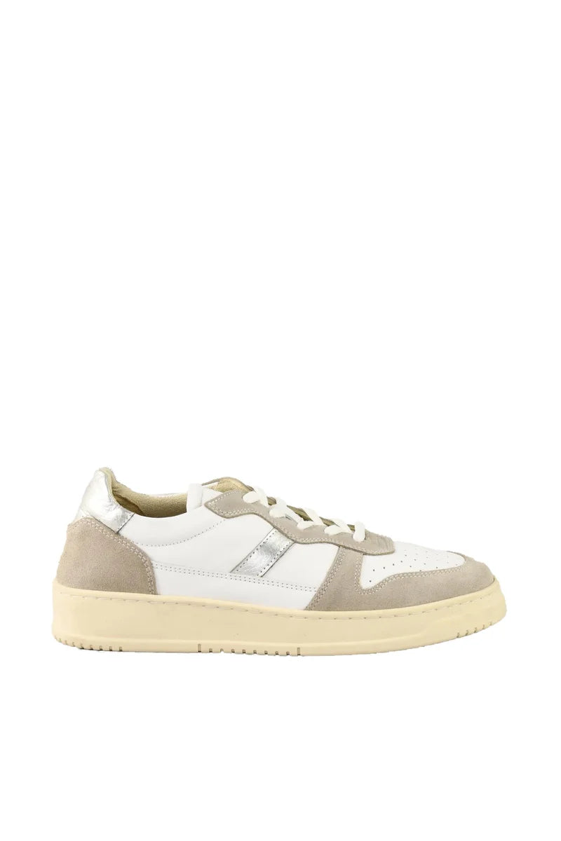 Leather Sneakers - White/Beige