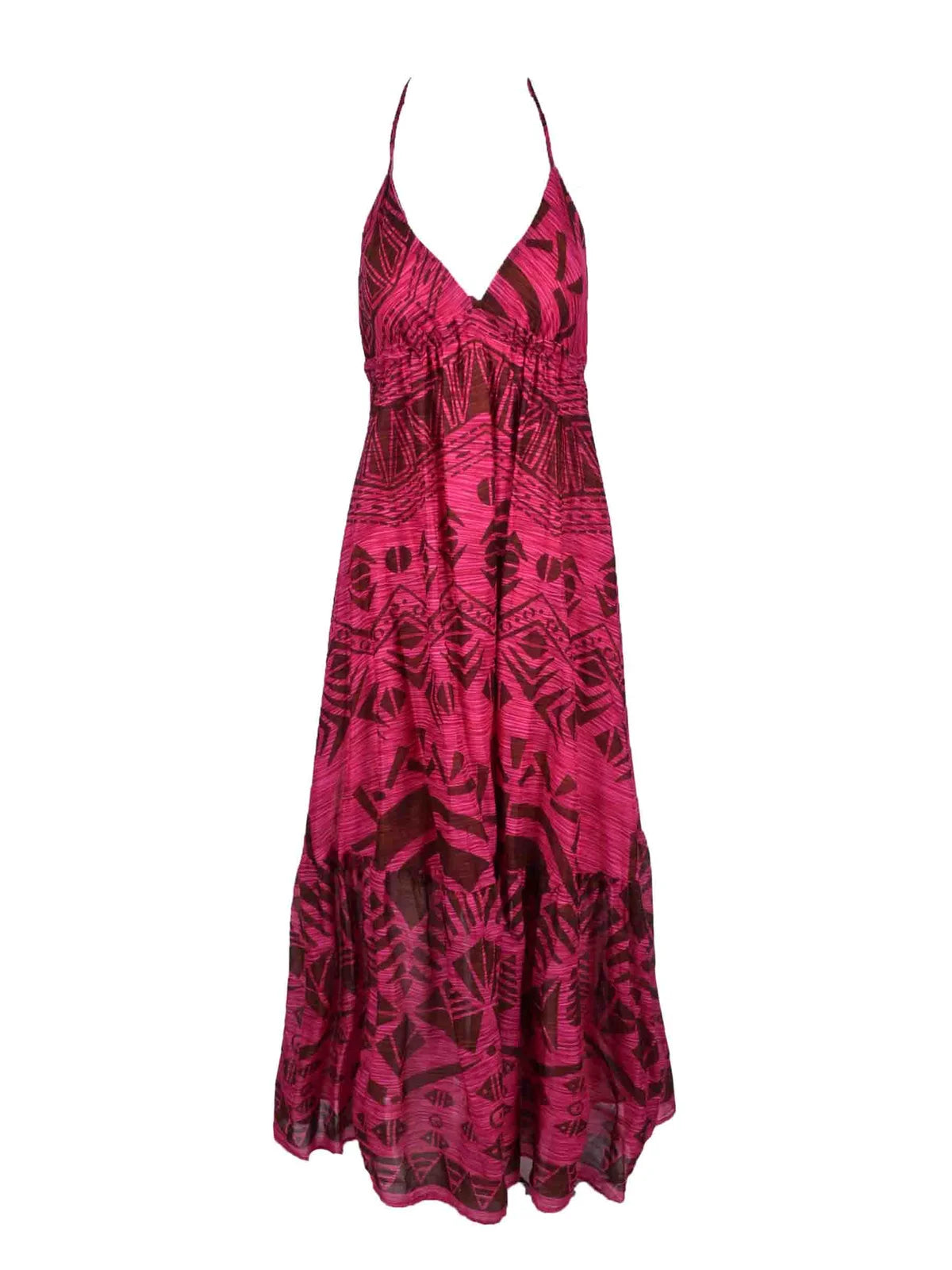 Fuchsia Long Dress Laces