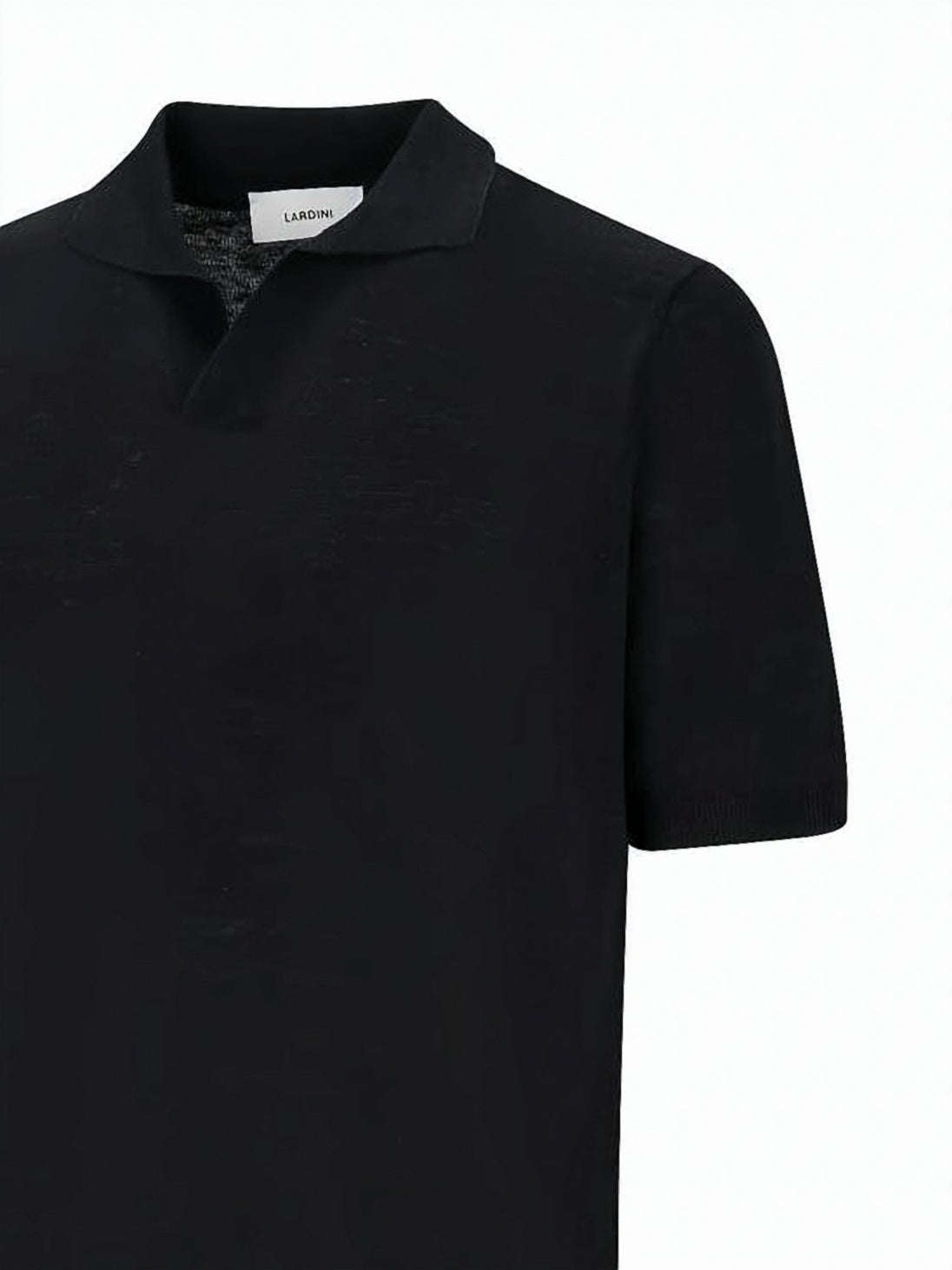 Black Polo Shirt with Fitted Silhouette