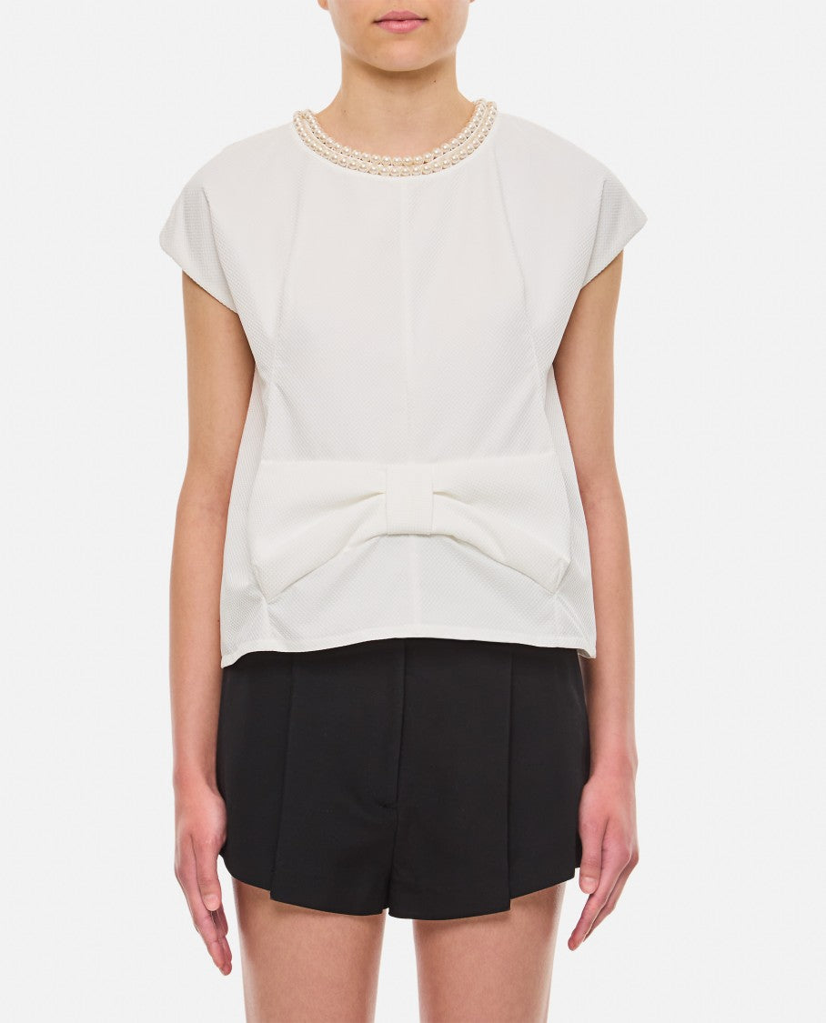 Pearl Neckline Blouse