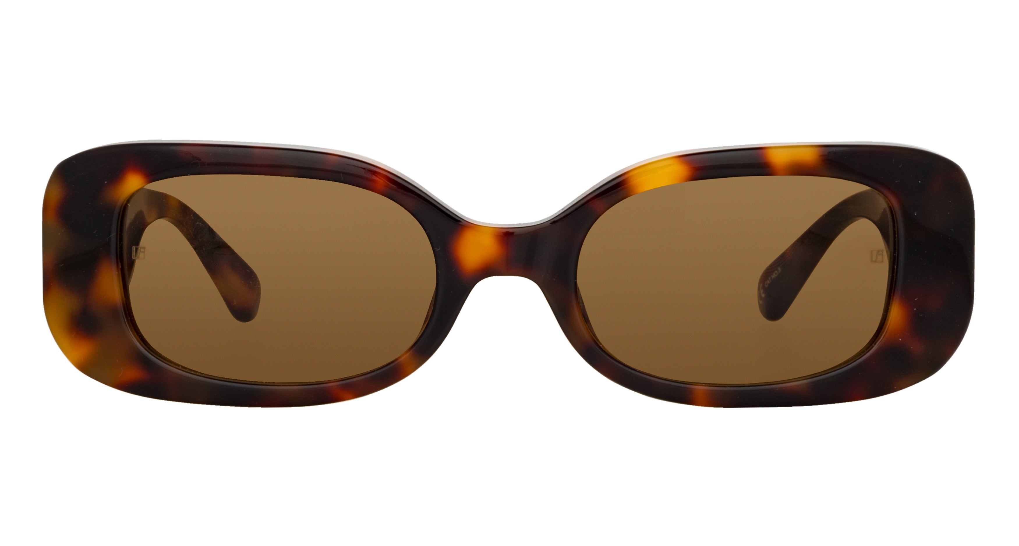 Lfl Oversized Tortoiseshell Square Sunglasses with Gold Emblem