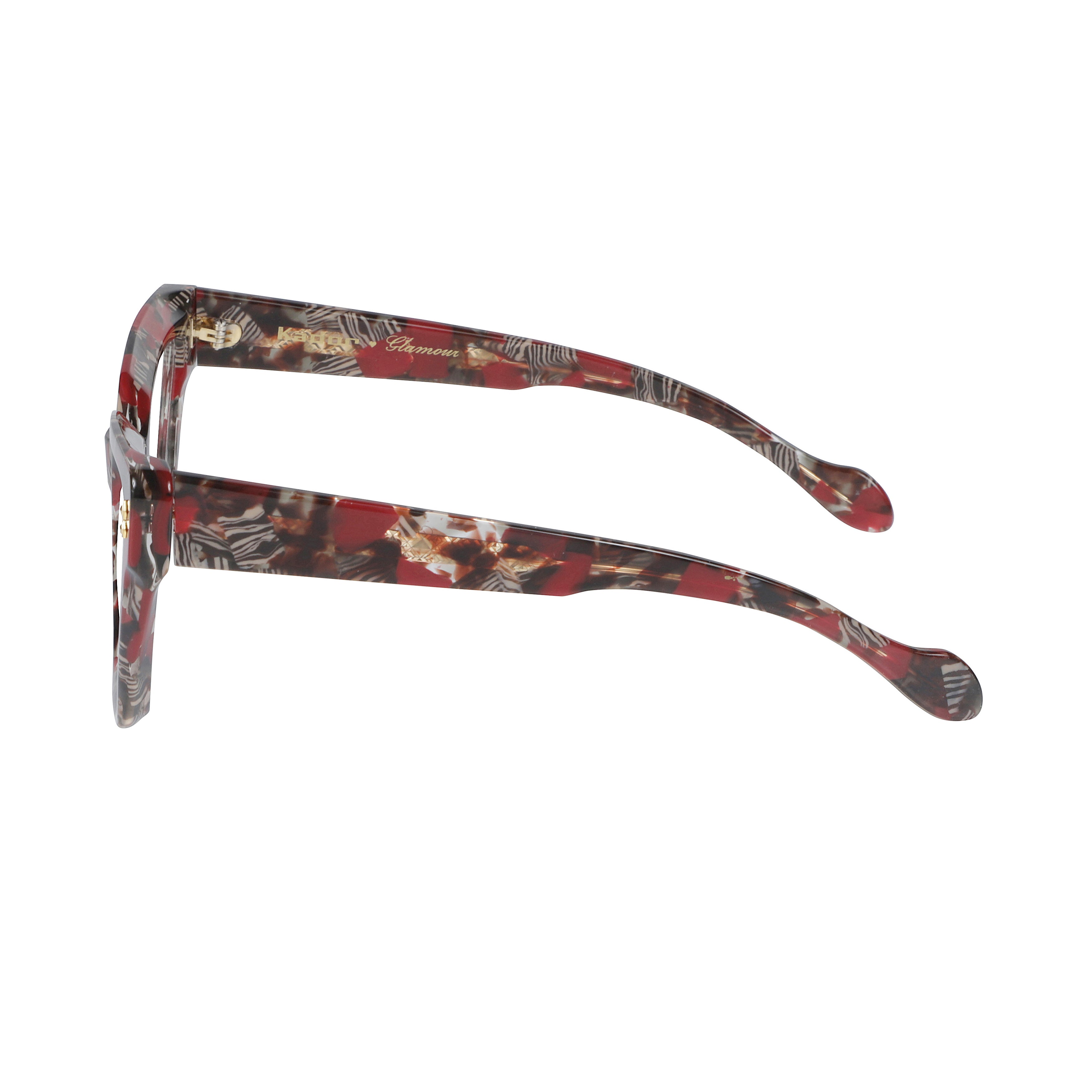 Vanessa Glamour Oversized Geometric Sunglasses with Marbled Pattern