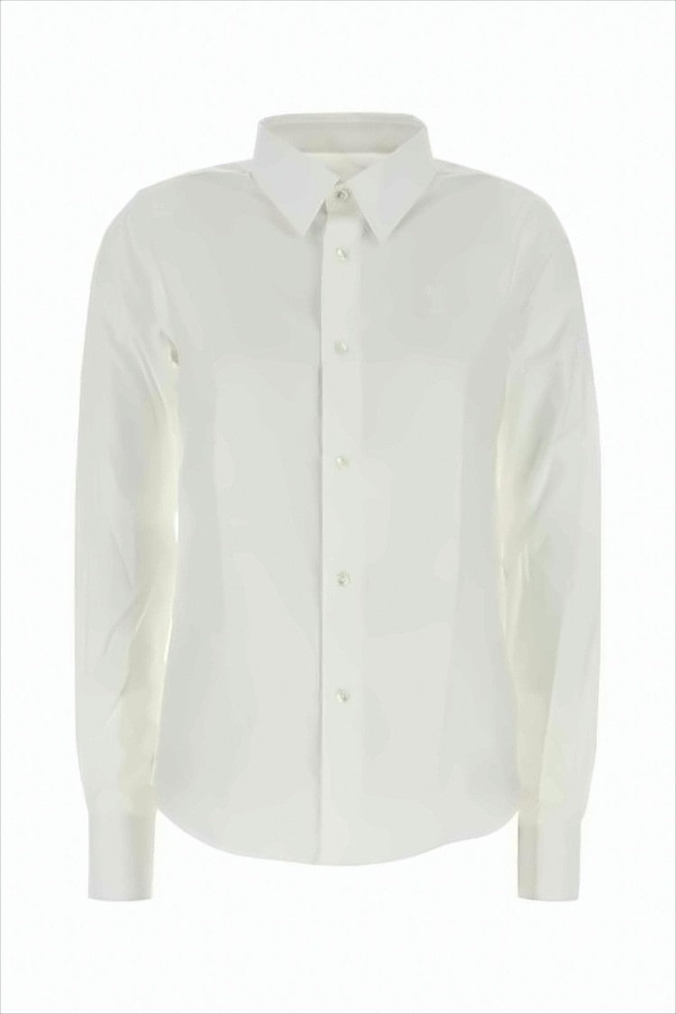 Classic White Button-Up Shirt with Tailored Fit