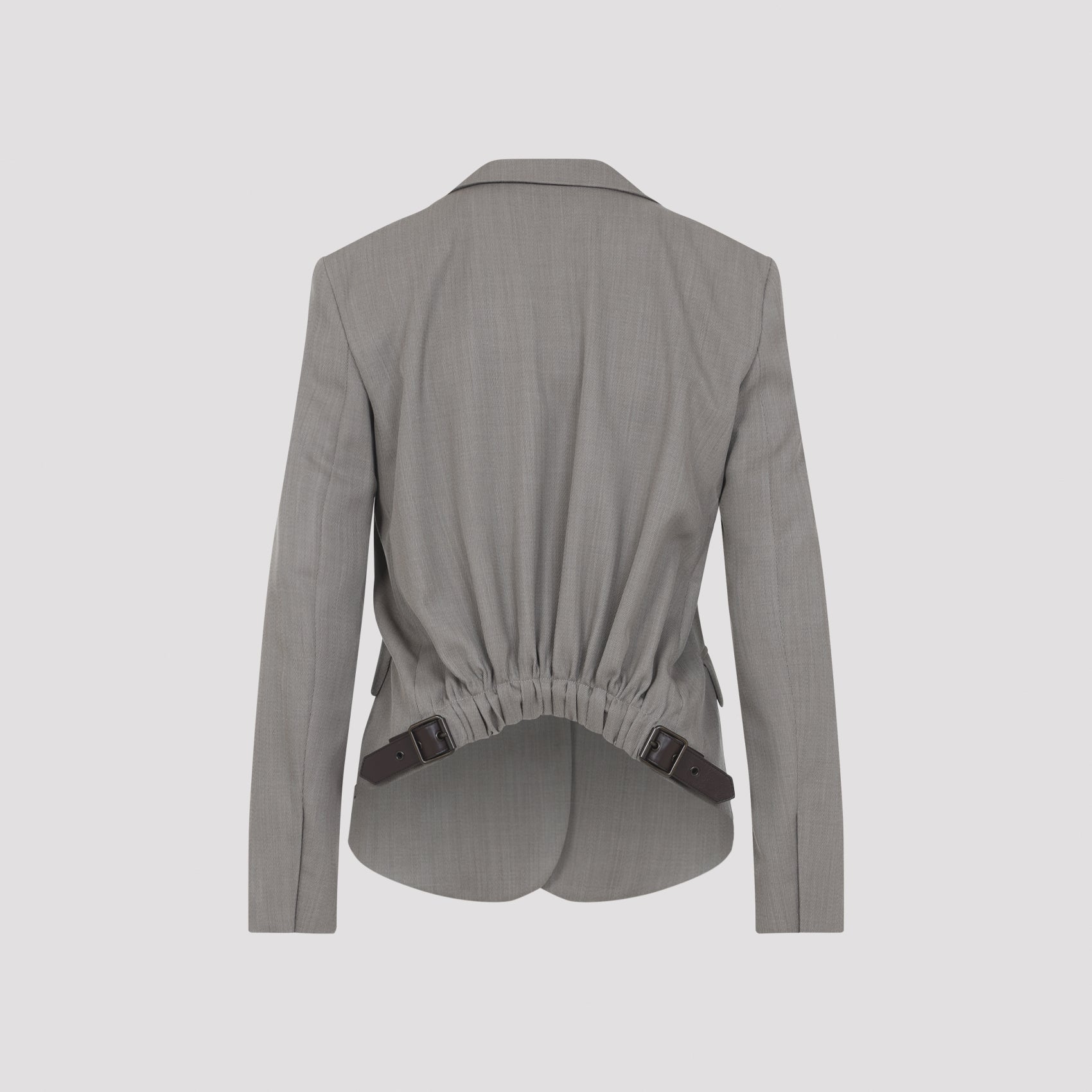 Tailored Grey Wool Blend Jacket
