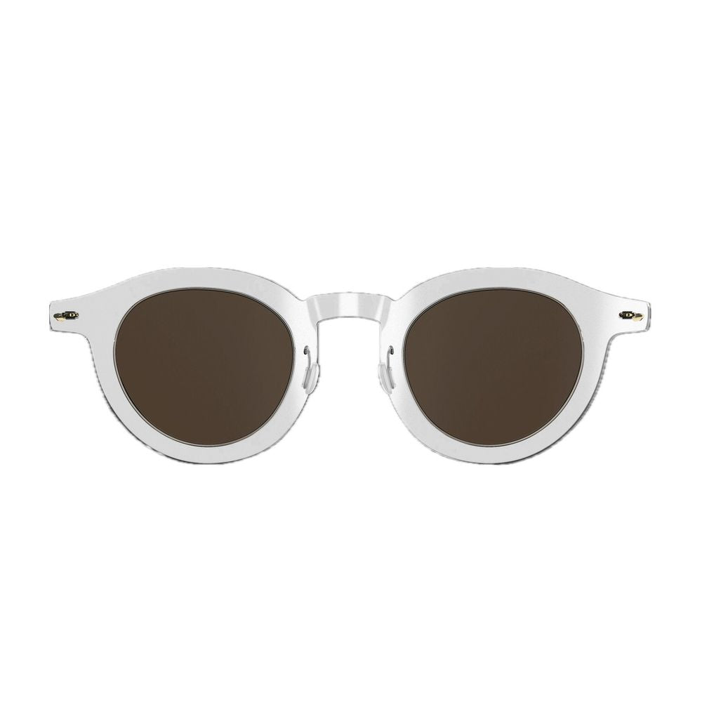 Okulary przeciwsłoneczne Sun Titanium 8342 C01/Pgt/Sl111 z okrągłymi soczewkami Crystal