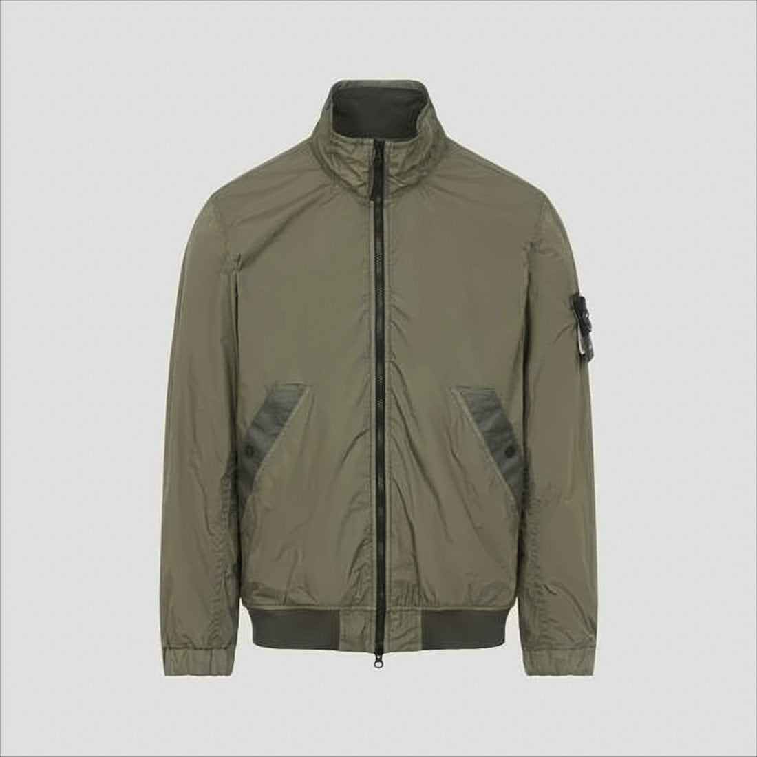 Lightweight Nylon Jacket with High Collar