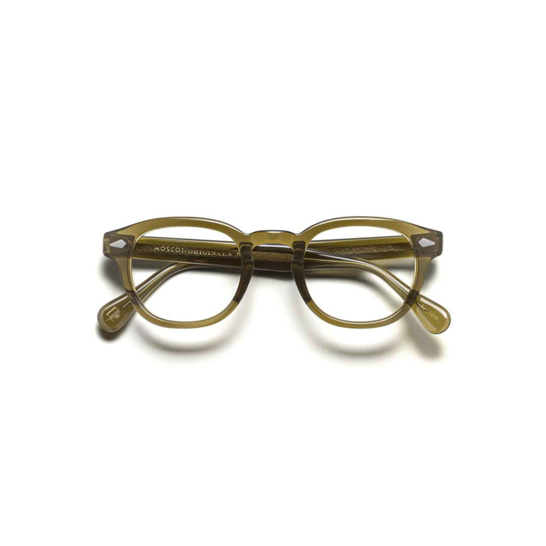 Or-Lem-O Lemtosh Translucent Olive Acetate Round Frame Eyeglasses