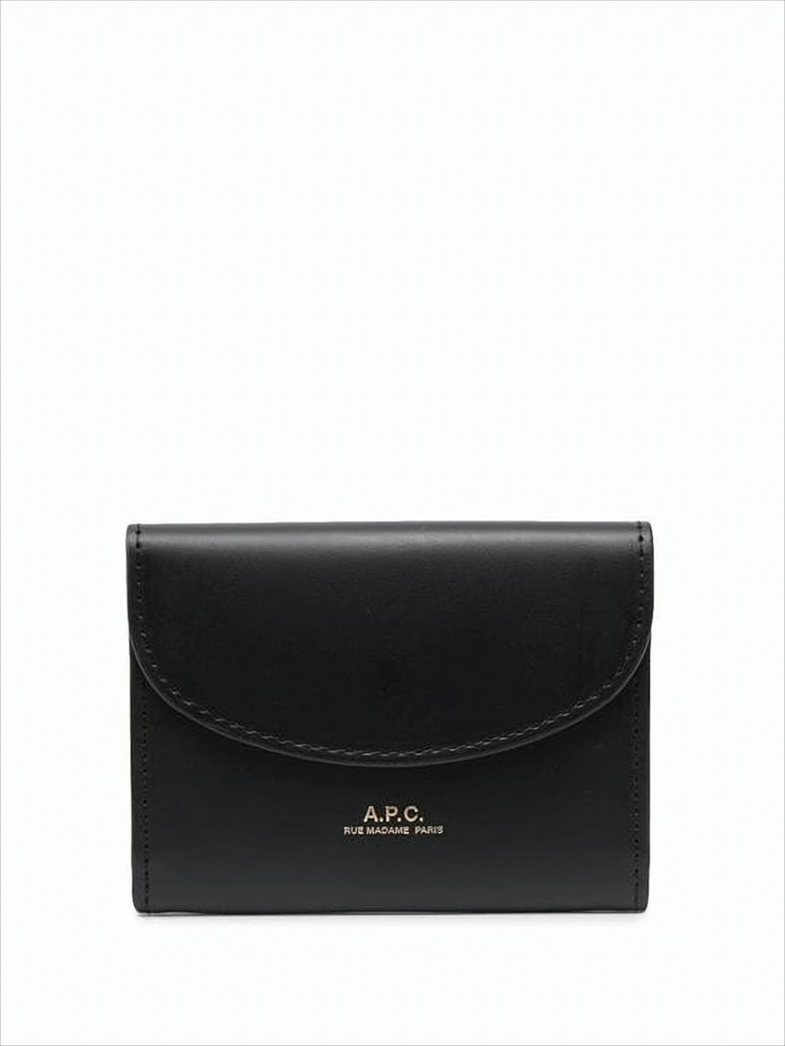 Rectangular Black Cowhide Card Wallet