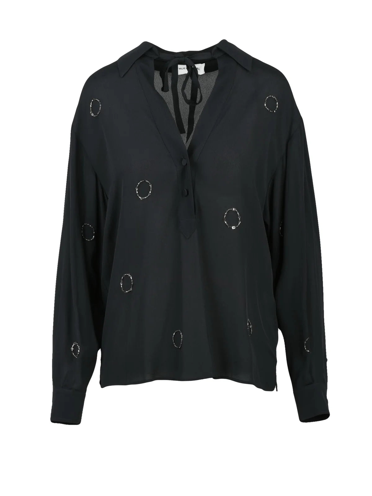 Black Viscose Women's Shirt