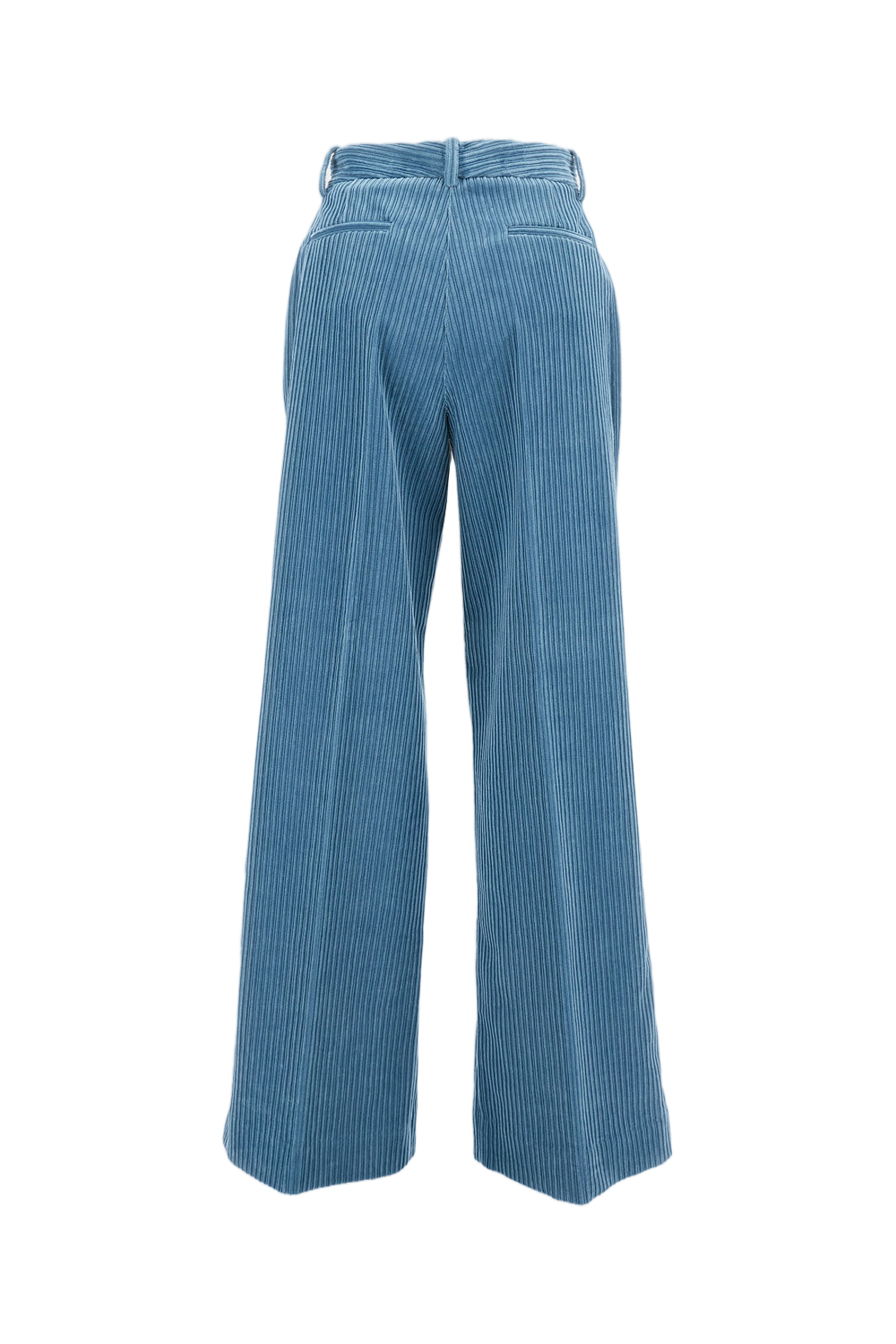 Tailored Clear Blue Trousers With Polished Finish