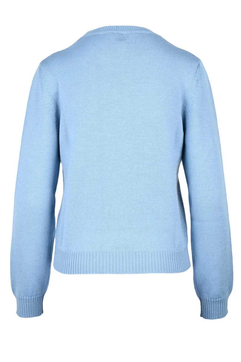 Crew Neck Sweater - Light Blue