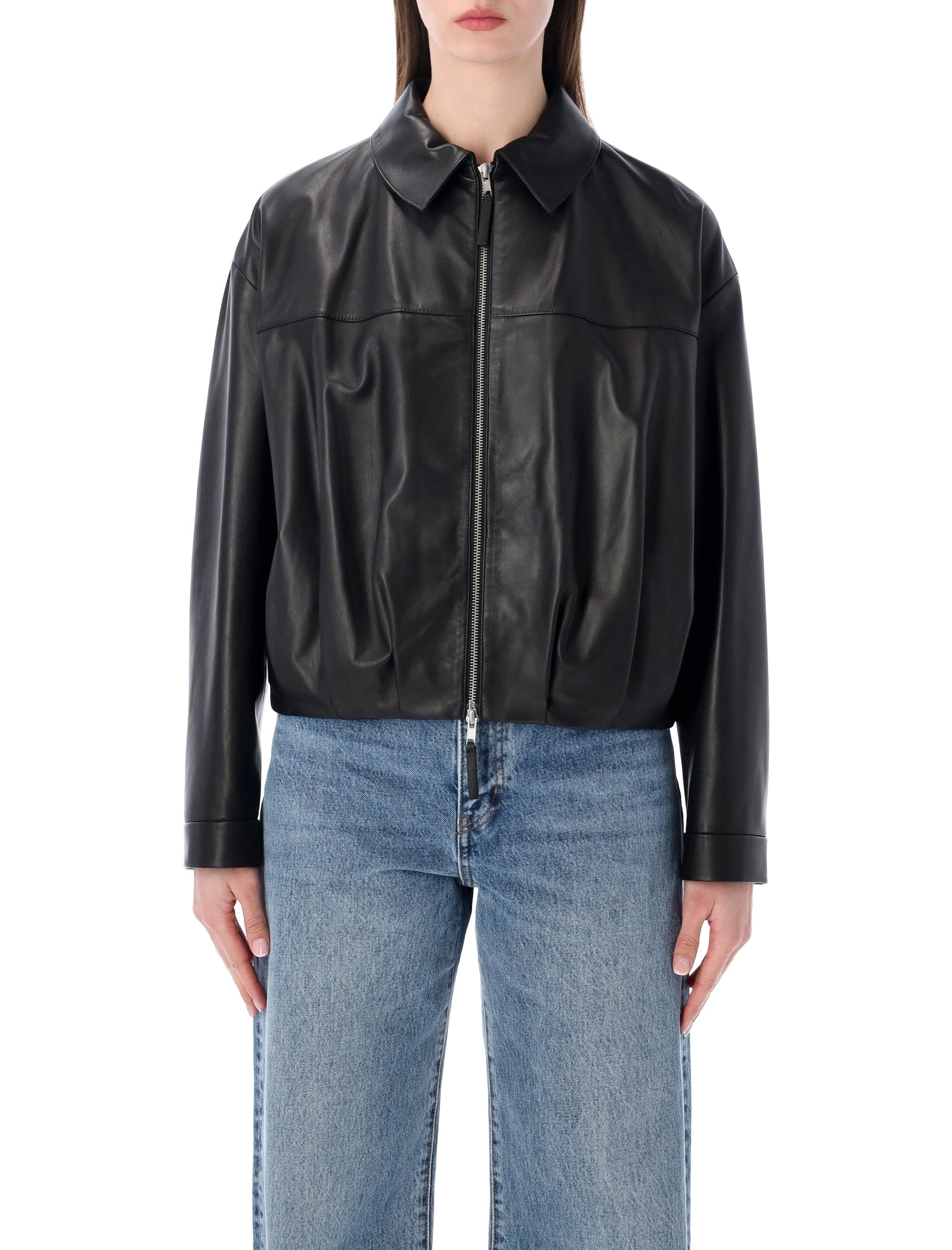 Sword 6.6.44 Cropped Nappa Leather Bomber