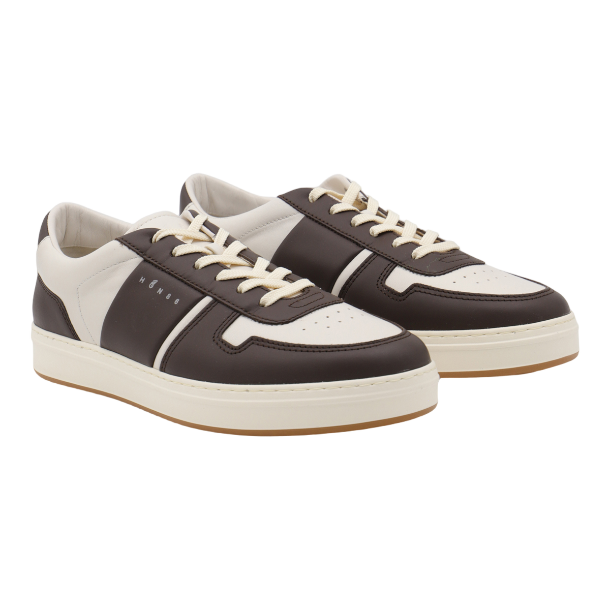 Low-Top Sneakers with Smooth Leather Upper