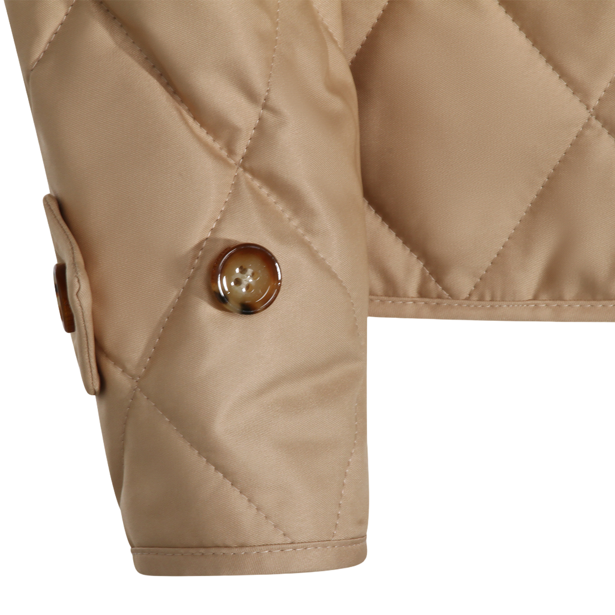 Tailored Quilted Jacket with Diamond Pattern