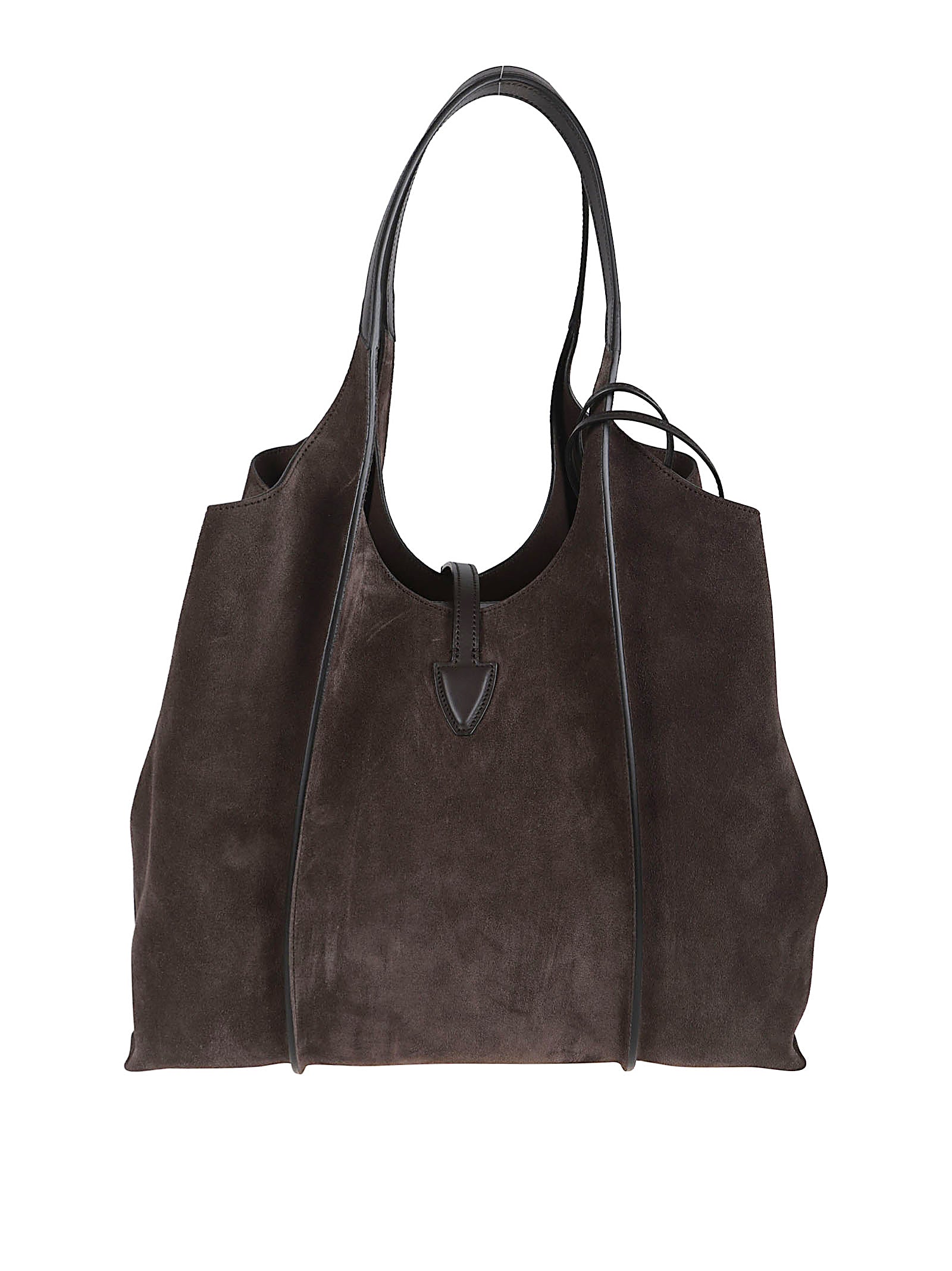 Sinuous Brown Suede Tote Bag