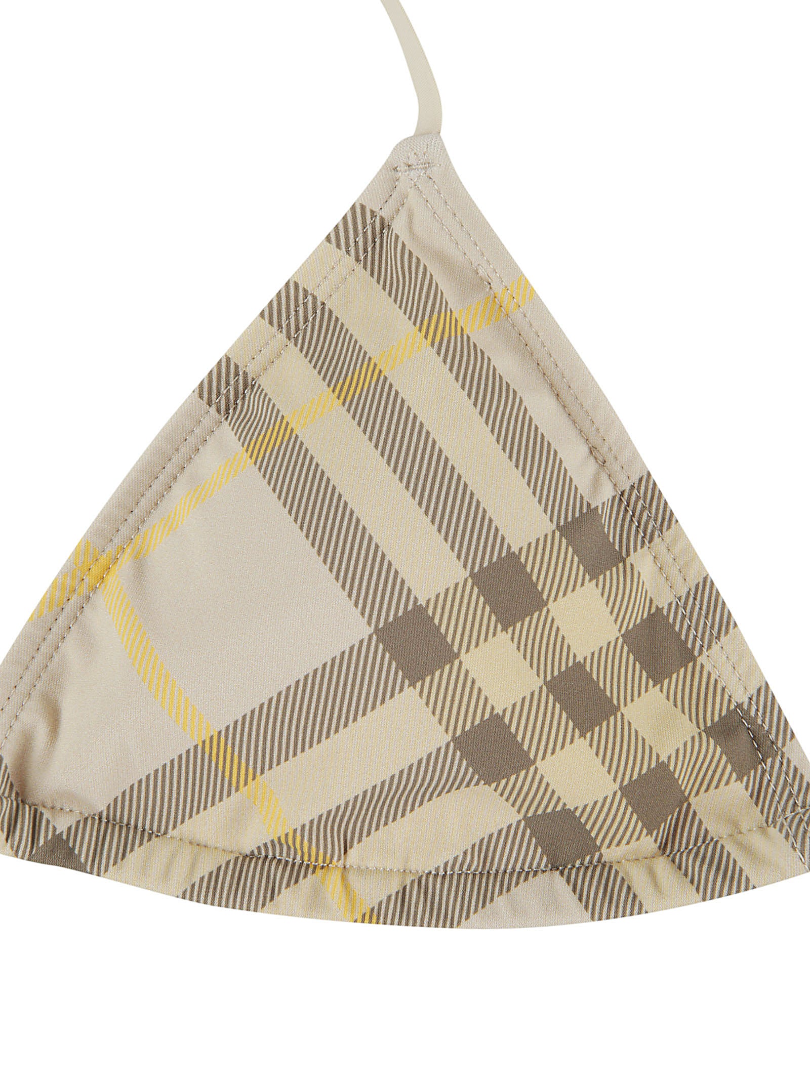 Triangle Bikini Top with Classic Check Pattern