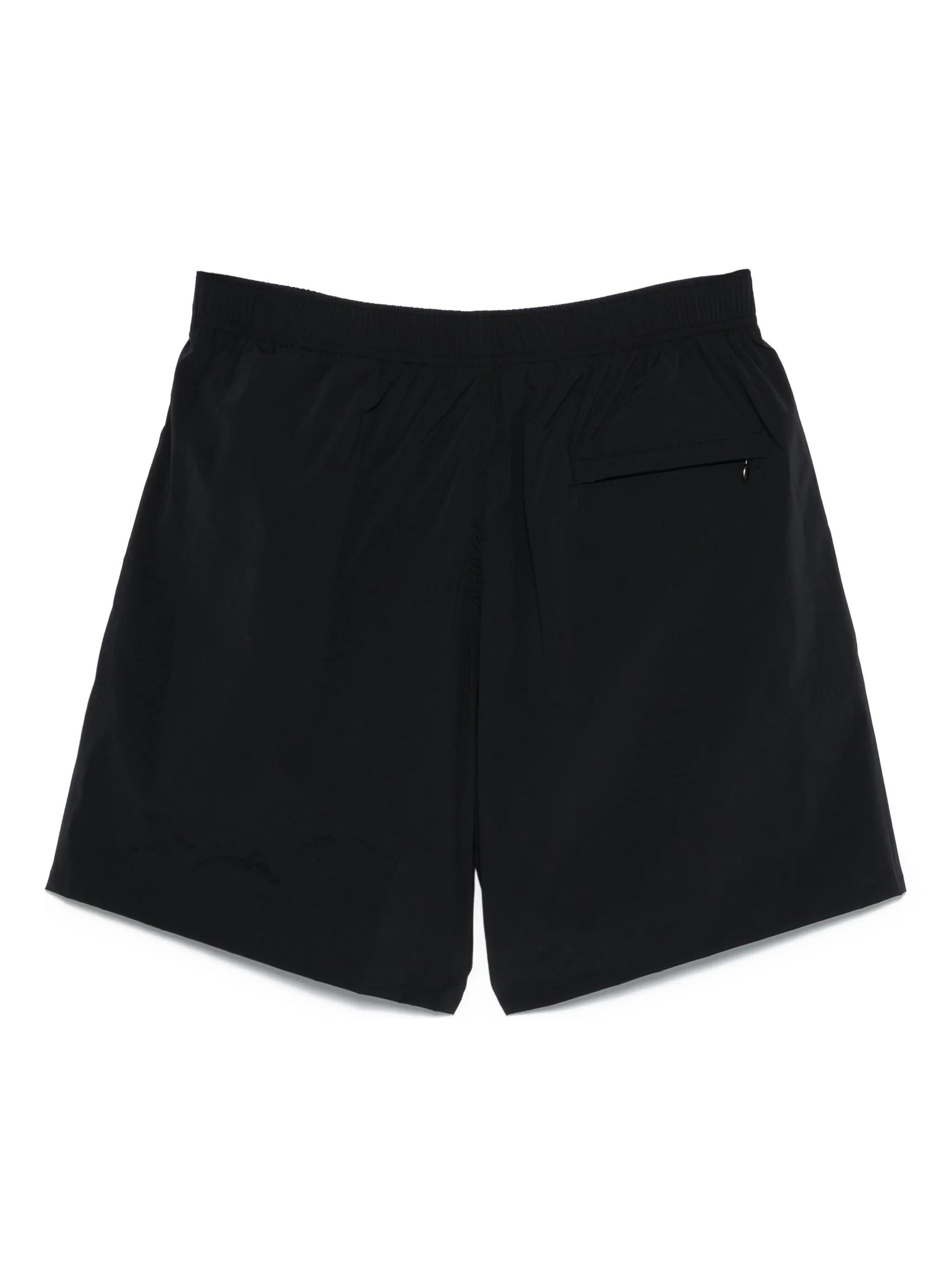 Black Boxer Zippered Pocket Shorts