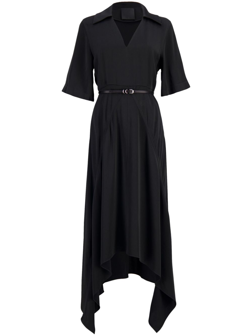 Jet Black Satin Weave Dress
