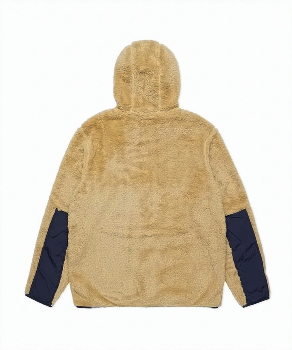 Fleece Sweatshirt With Textured Fabric And Logo
