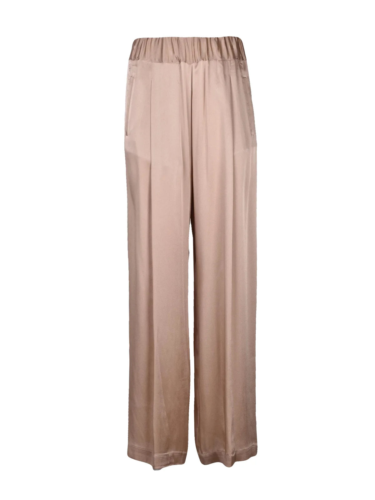 Palazzo Pants Acetate Silk - Beige