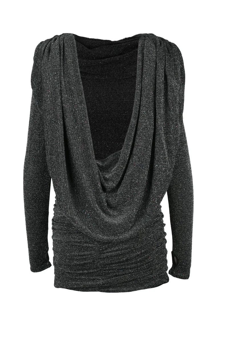Mini Lurex Jersey Dress - Silver