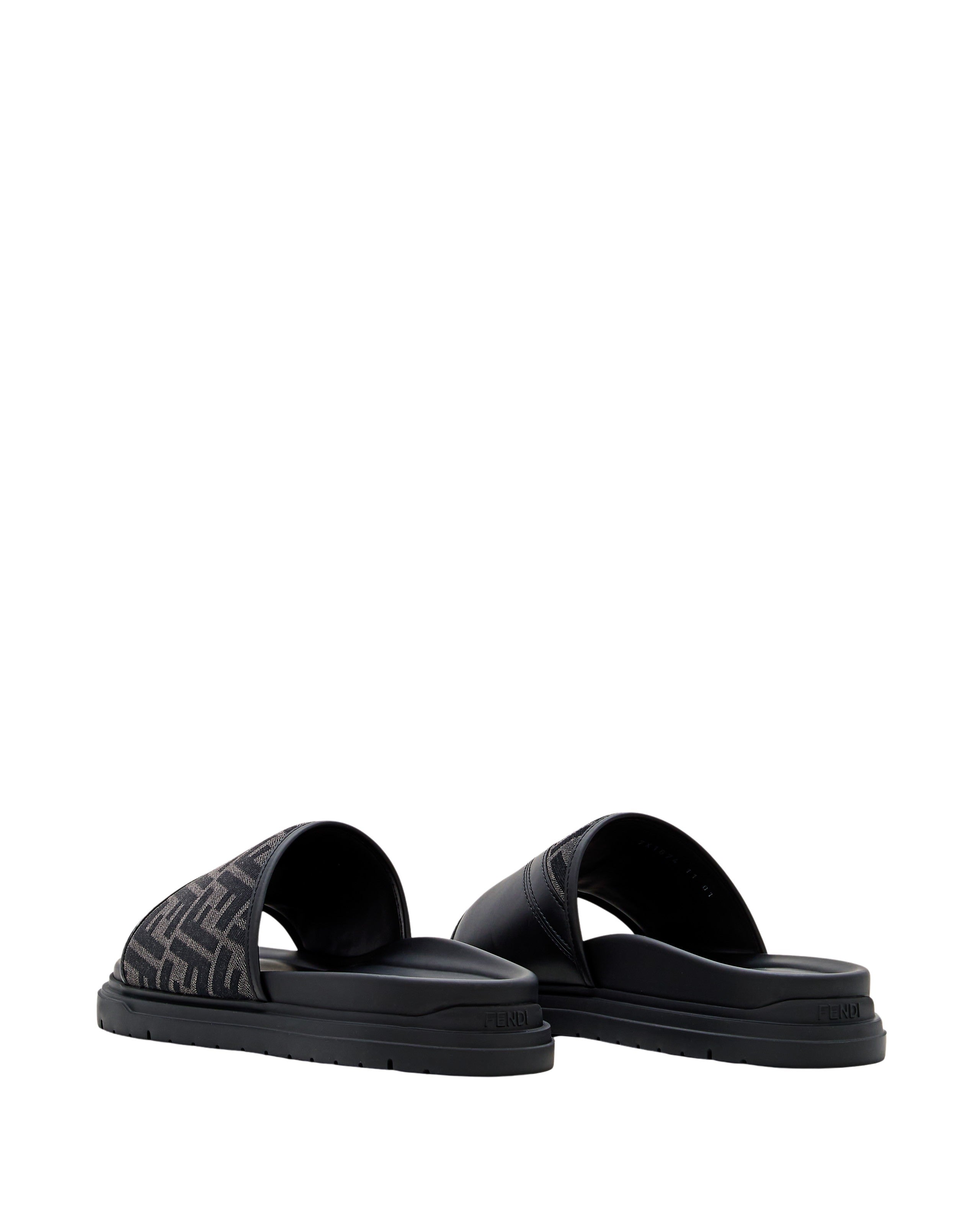 Padded Strap Sandals in Gray FF Jacquard