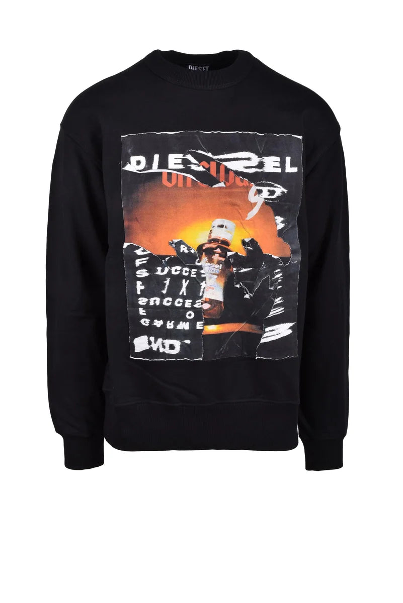 Crew Neck Sweatshirt - Black