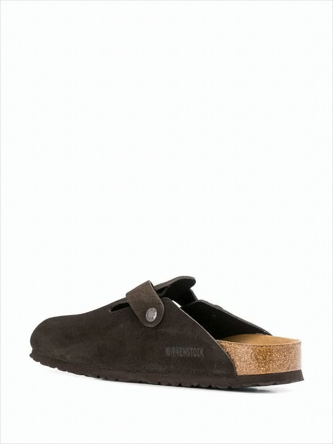Closed-Toe Leather Mule With Adjustable Strap