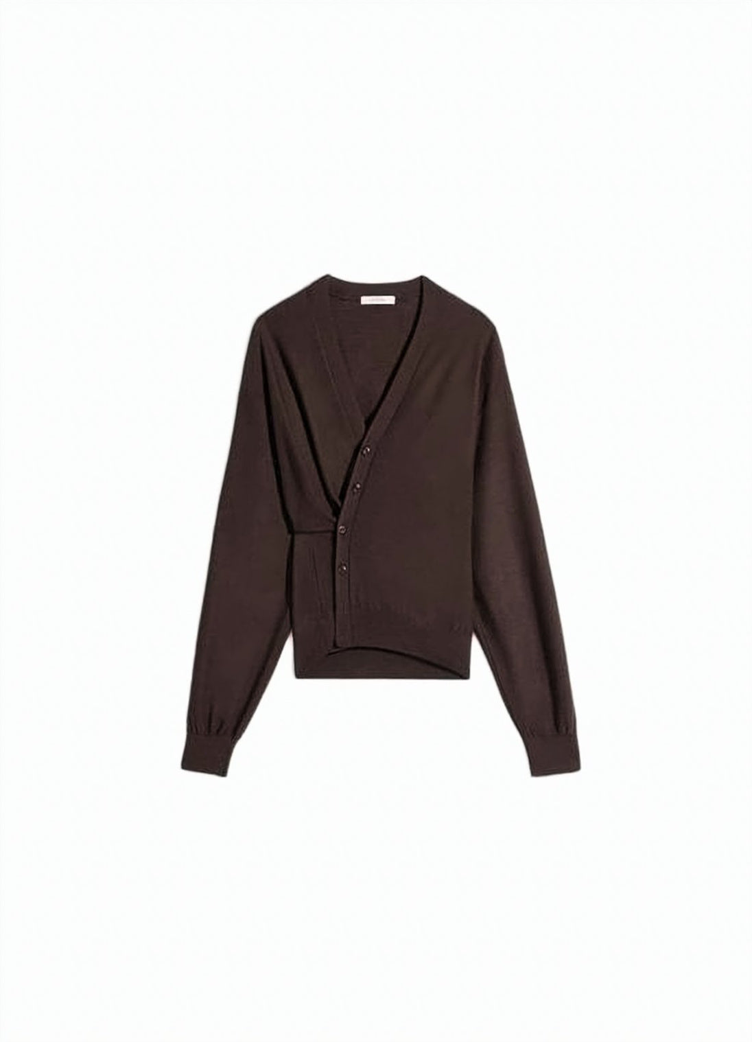 Asymmetrical V-Neck Cardigan In Soft Knit
