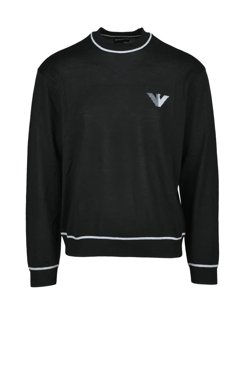 Fine Knit Sweater Virgin Wool - Black