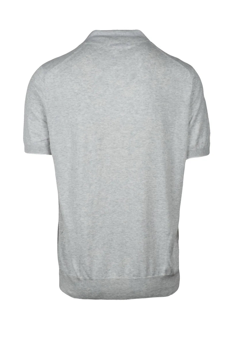 Knit Polo Shirt - Light Grey