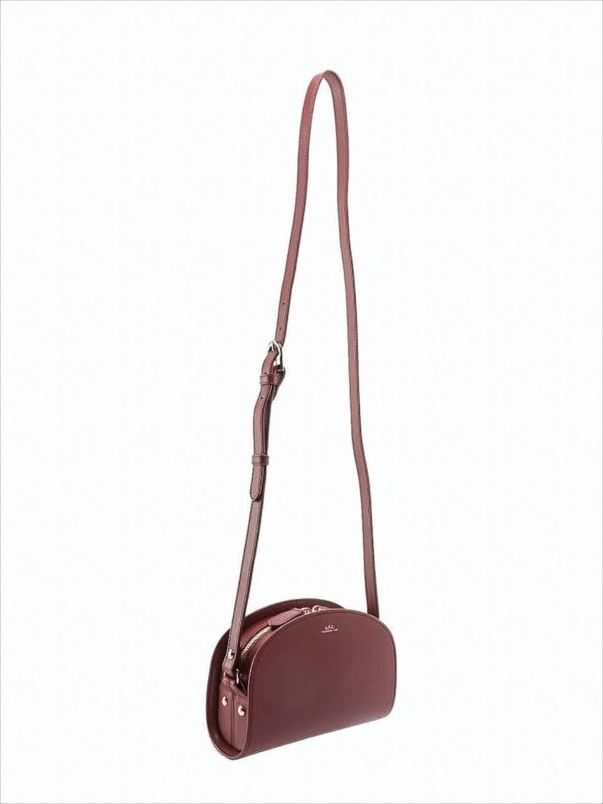 Semi-Circular Shoulder Bag with Adjustable Strap