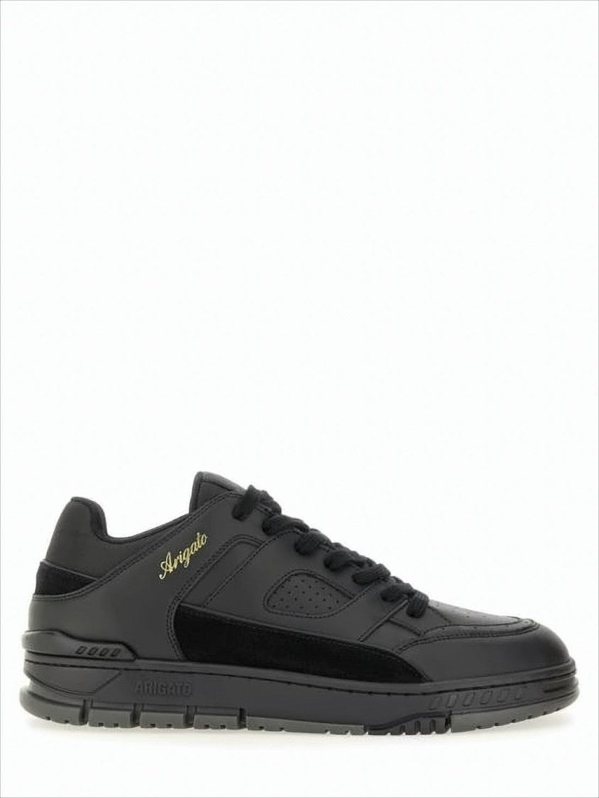 Low-Top Sneakers With Suede Accents And Gold Branding
