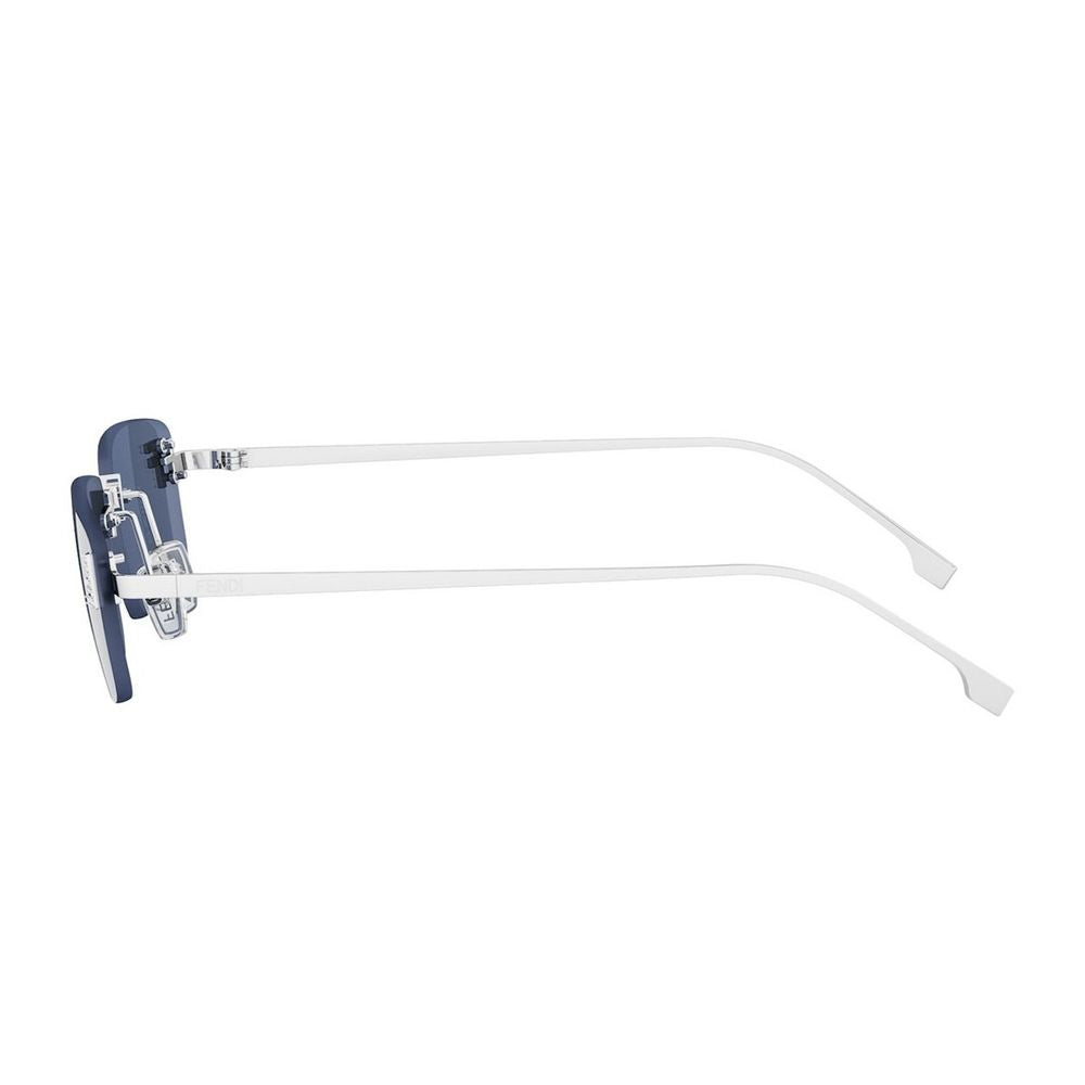 First Crystal Rimless Rectangular Sunglasses