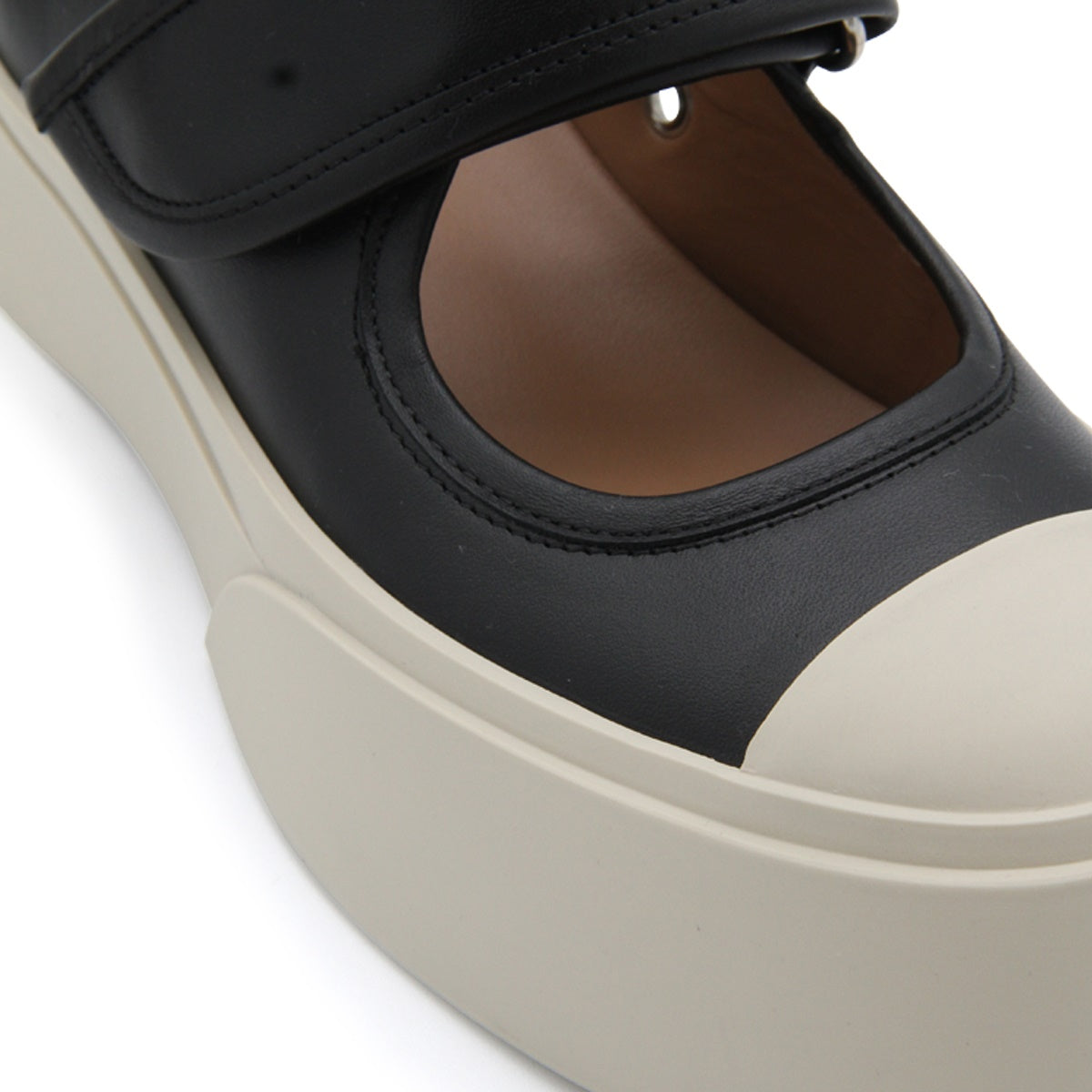 Black Oversized-Sole Sneakers