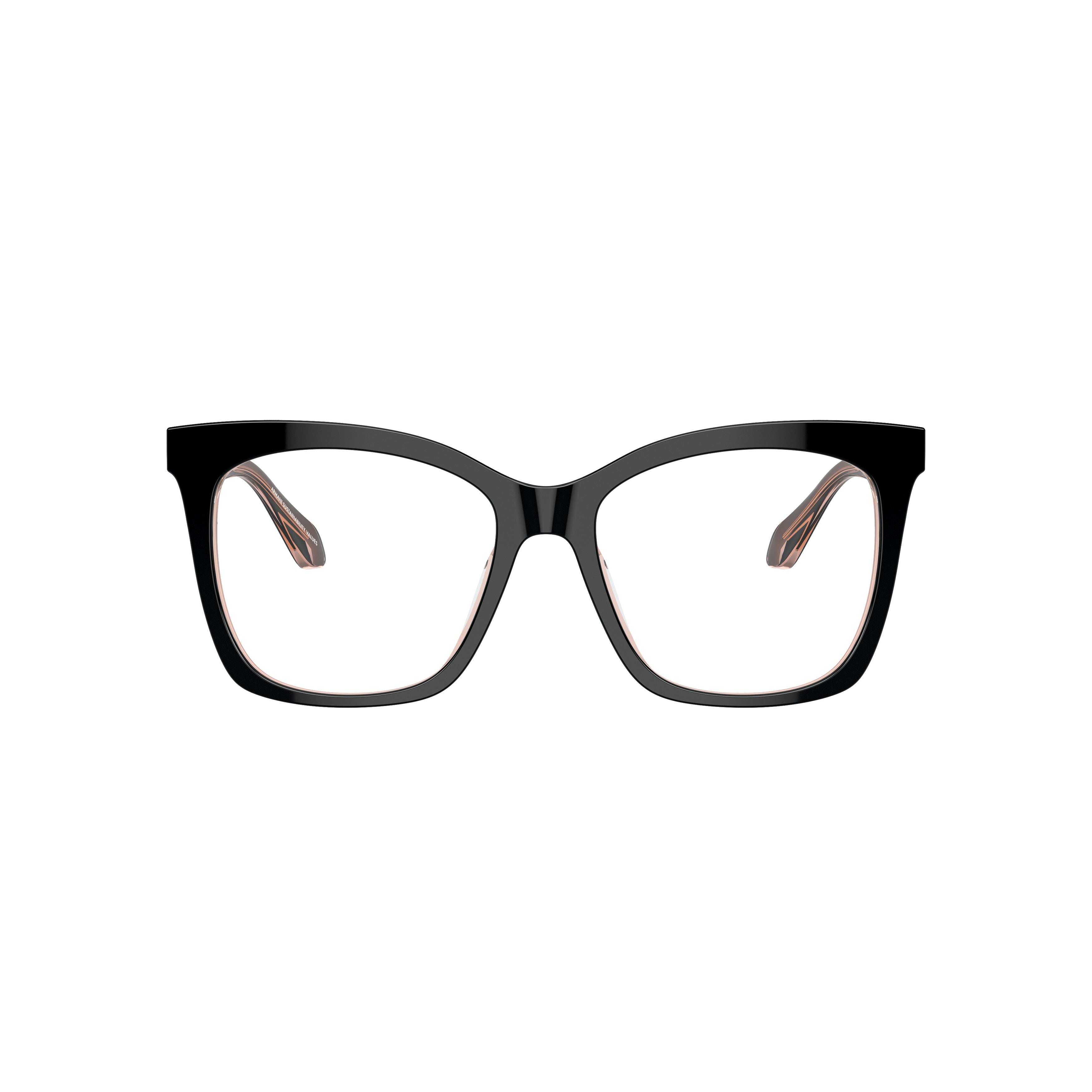 0ar7254u Bold Oversized Square Frame Eyeglasses with Contrasting Inner Arms