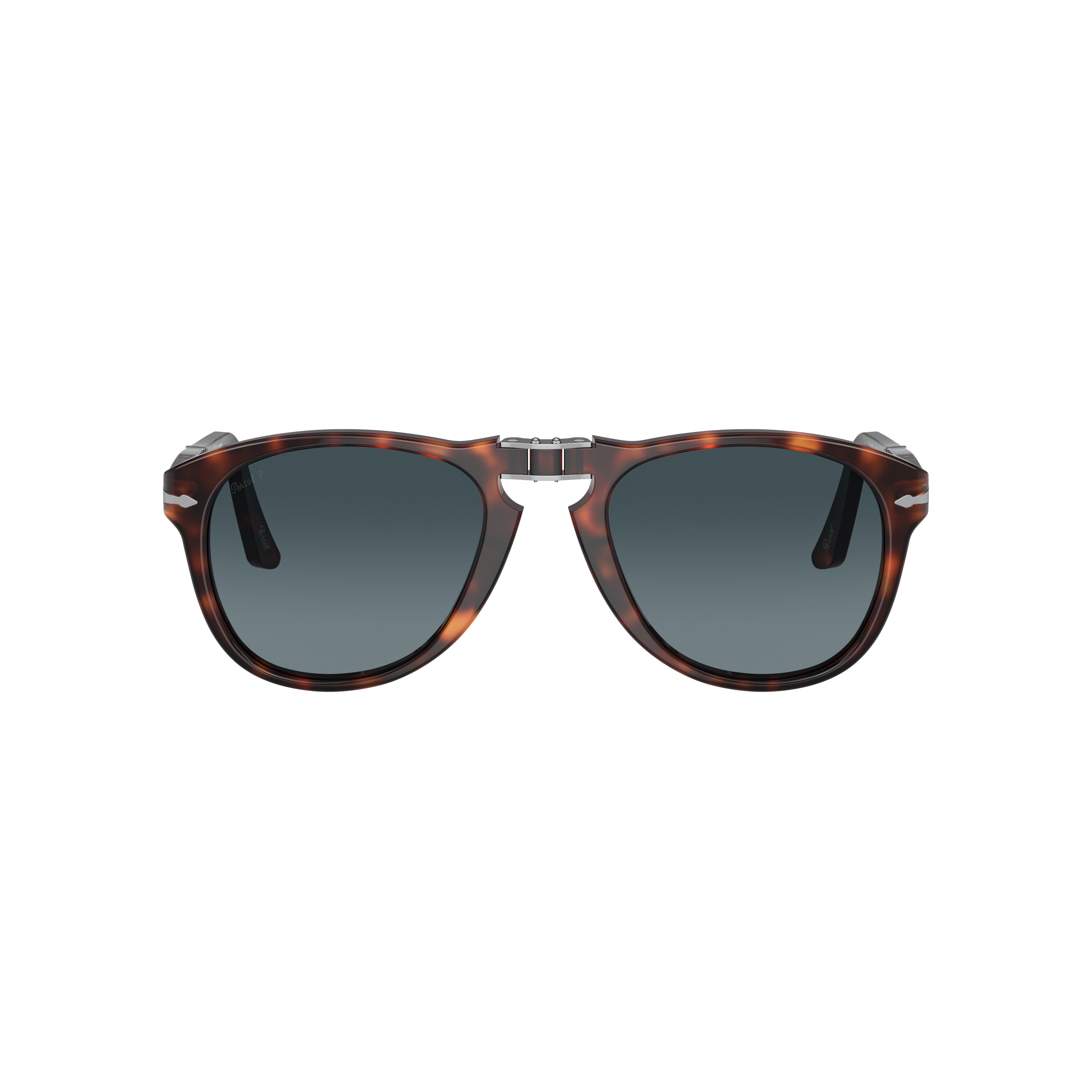 0po0714 Round Tortoiseshell Acetate Sunglasses with Keyhole Bridge
