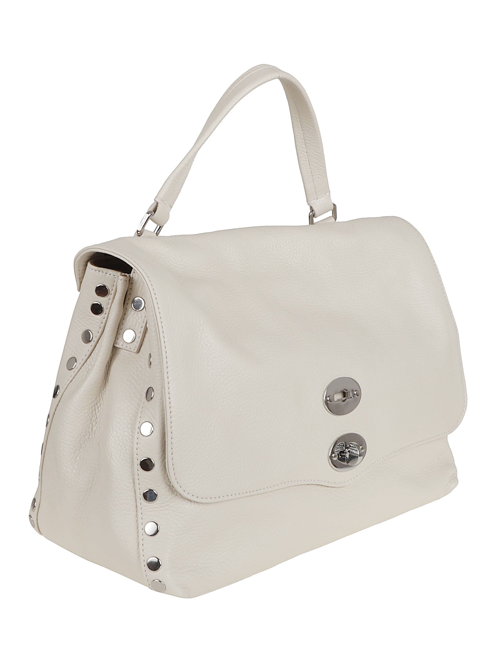 Structured Nude Calfskin Shoulder Bag