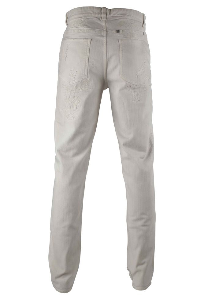 Off-White Slim-Fit Jeans With Ripped Detail
