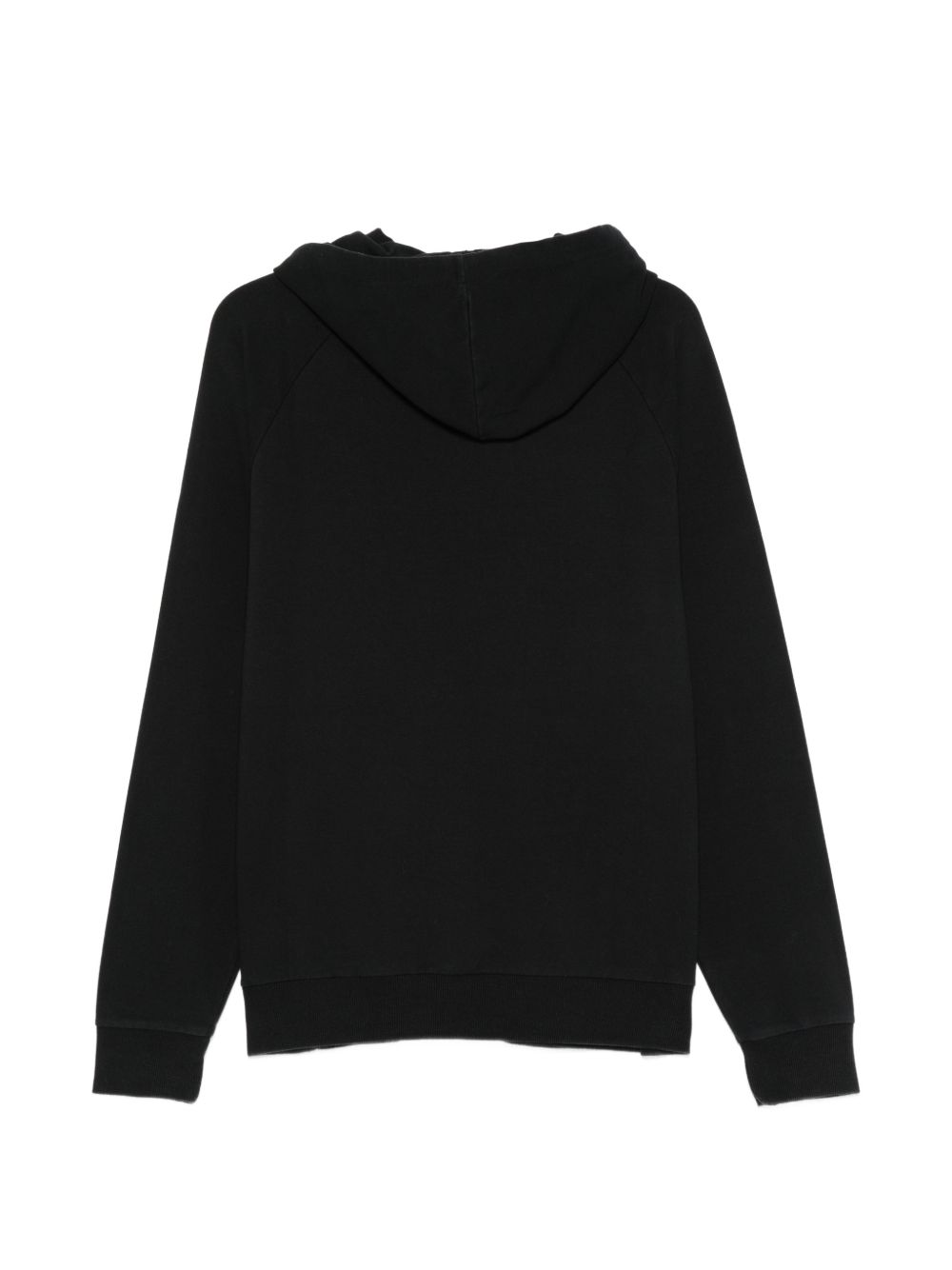 Black Silk and Nylon Hooded Sweatshirt