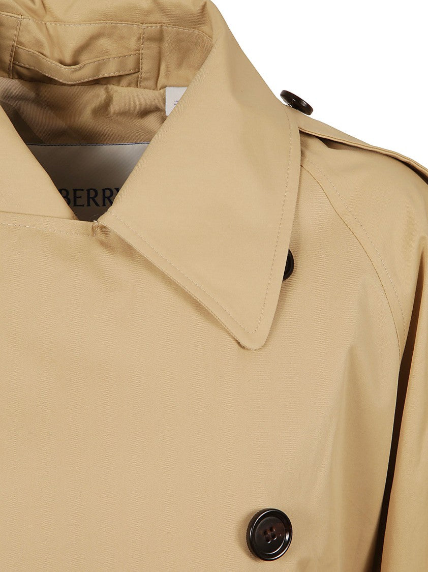 Double-Breasted Trench Coat With Belted Waist