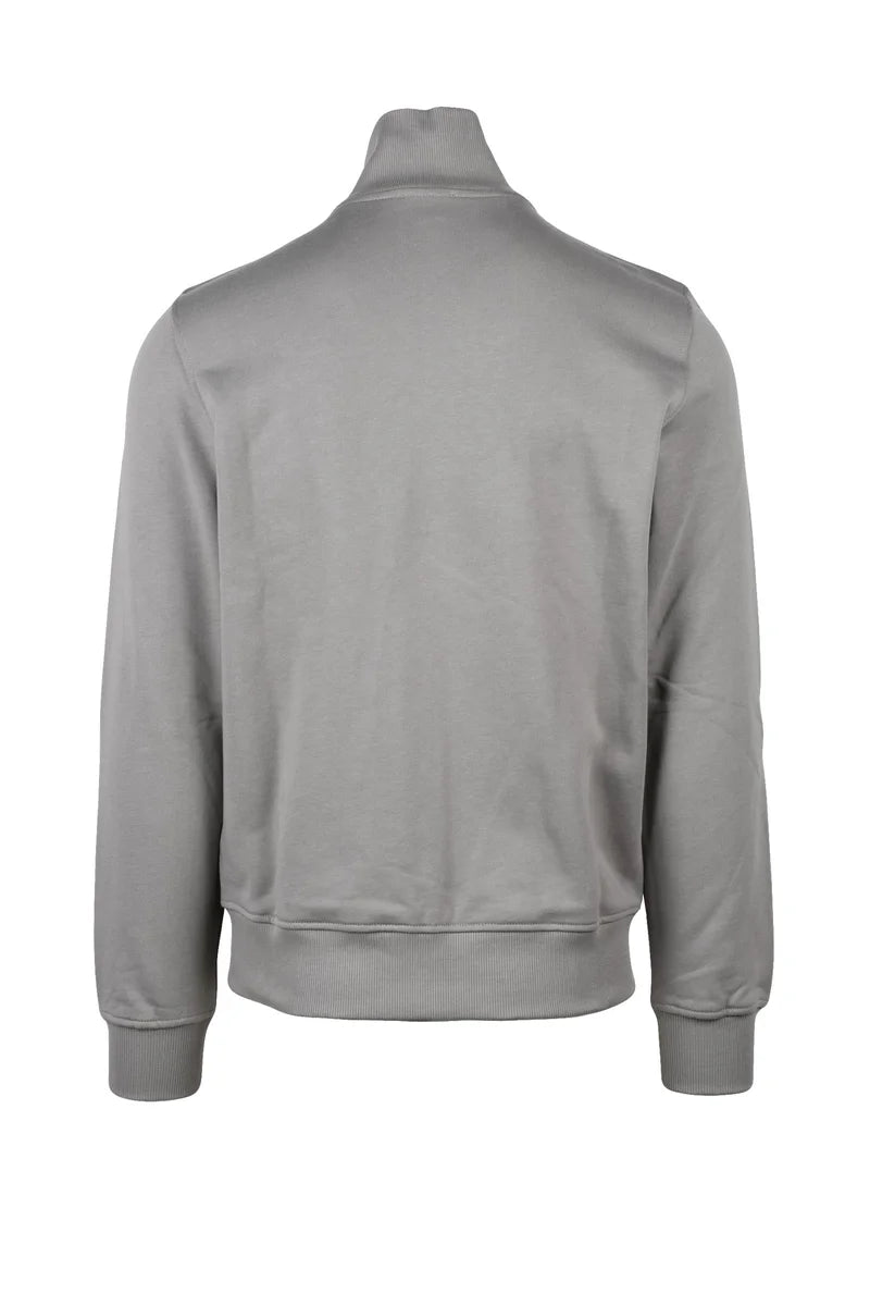 Cotton Zip Sweatshirt - Beige