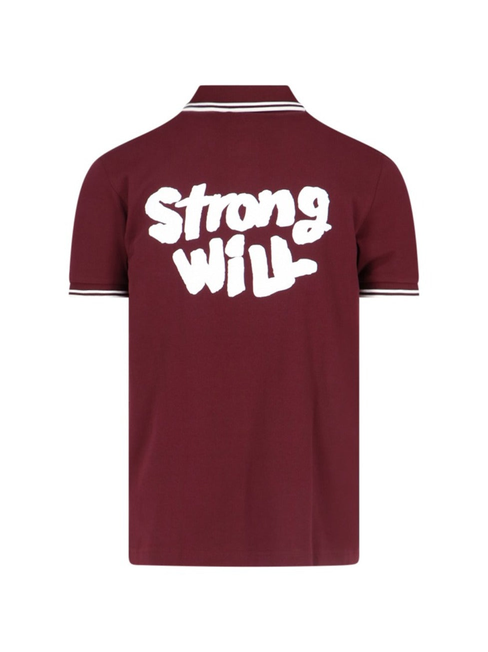 Shirt Logo Polo Shirt In Burgundy Cotton