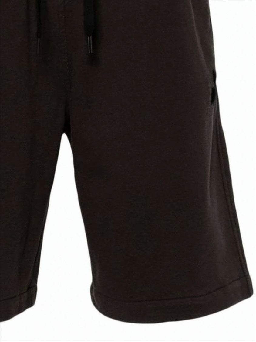 Relaxed Fit Black Shorts With Drawstring Waistband