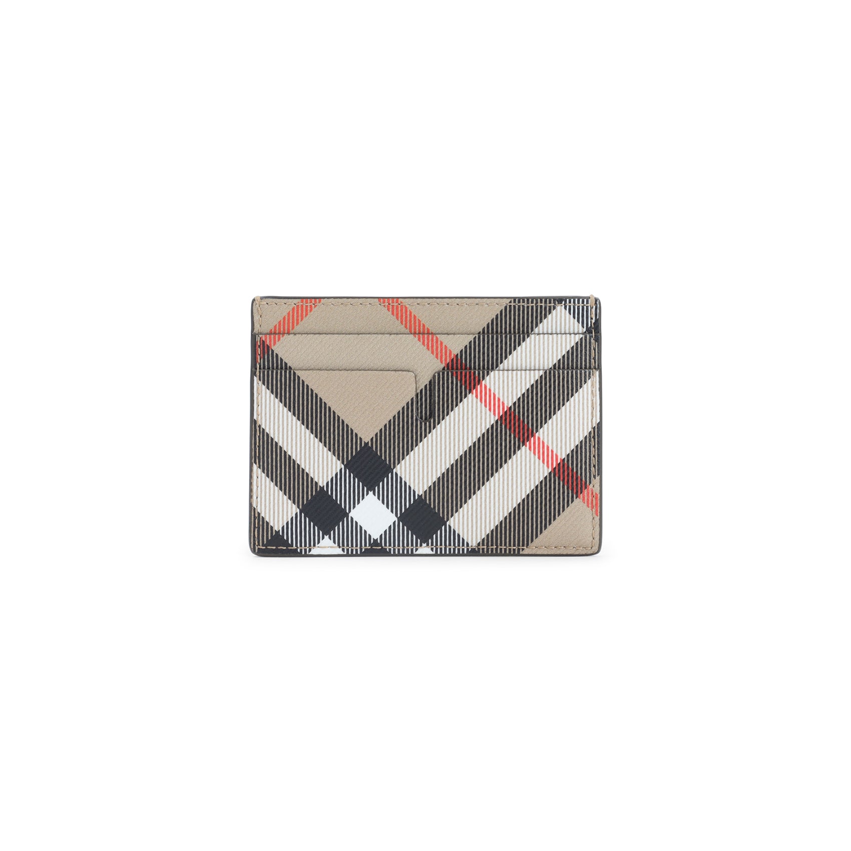 Classic Check Pattern Wallet with Textured Finish