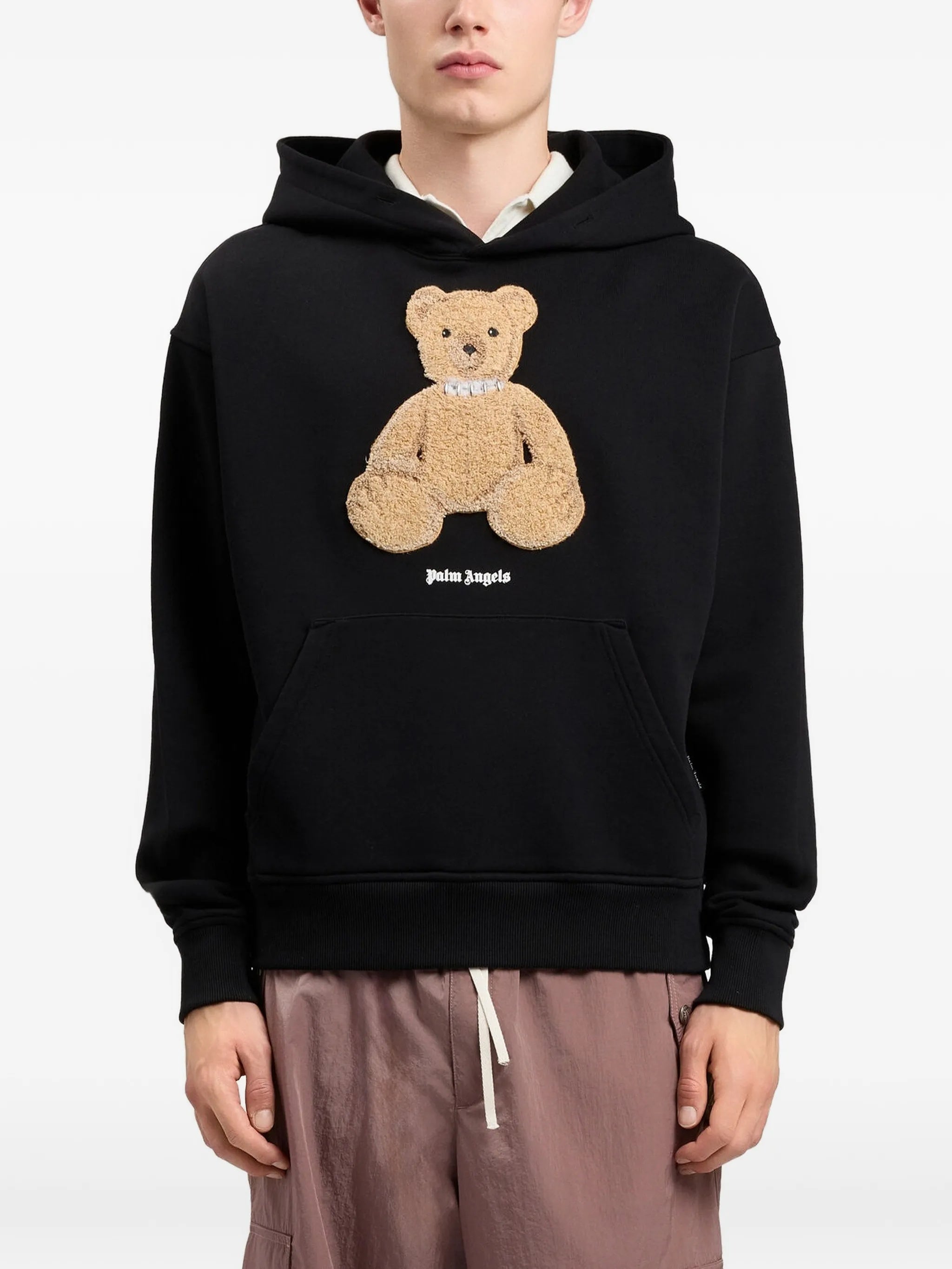 Black Bear Regular Graphic Cotton Hoodie
