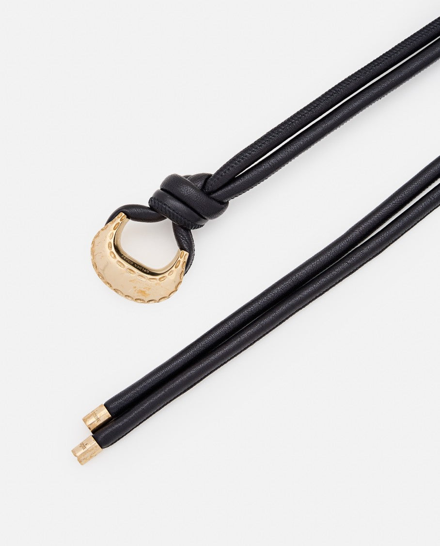 Nappa Leather Tubular Belt