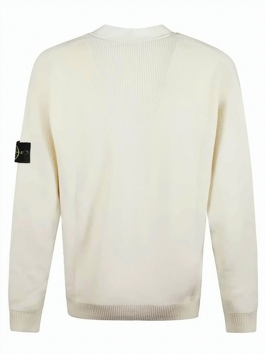 Ribbed Knit Cardigan with V-Neckline and Button-Down Front
