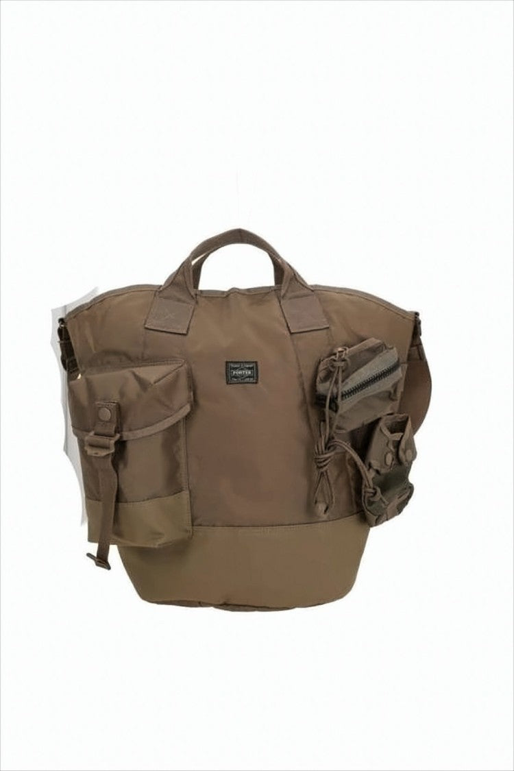 Spacious Nylon Crossbody Bag with Flap