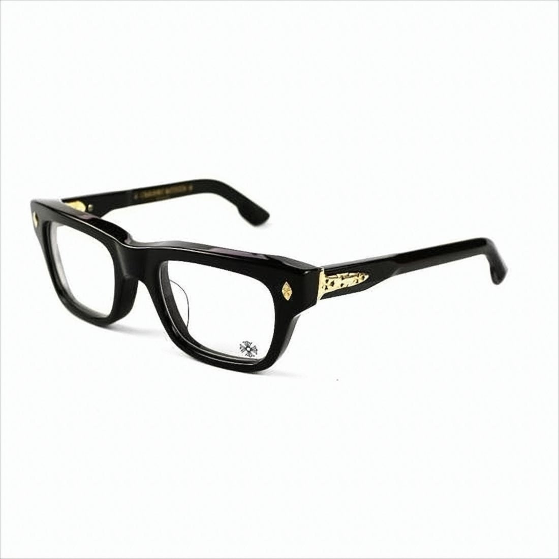 Rectangular Acetate Sunglasses With Gold Accents